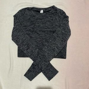Tight cropped athletic top